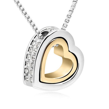 K-Gold Love Heart Necklace - Adjustable 40-45cm Chain for Perfect Fit - Buy Center