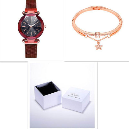 Buycenter Star Watch - Fashion Quartz Stainless Steel with 2 Bracelets - Buy Center