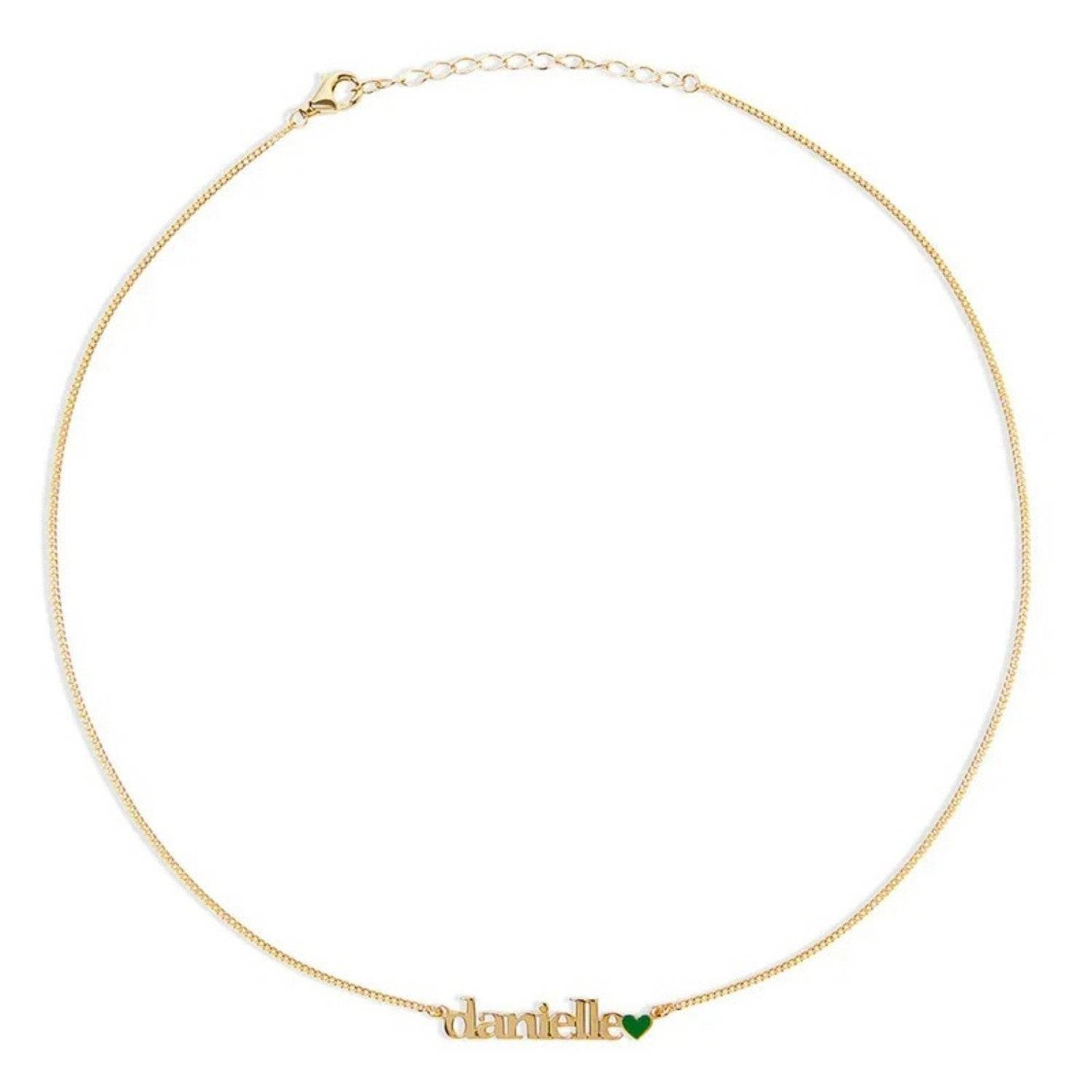 Ladies Heart-Shaped Name Pendant Necklace - Silver & Gold Options - Buy Center