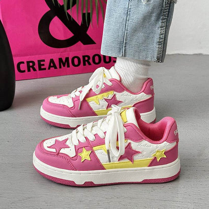 Trendy Retro Five-Pointed Star Sports Board Shoes - Lightweight & Stylish - Buy Center