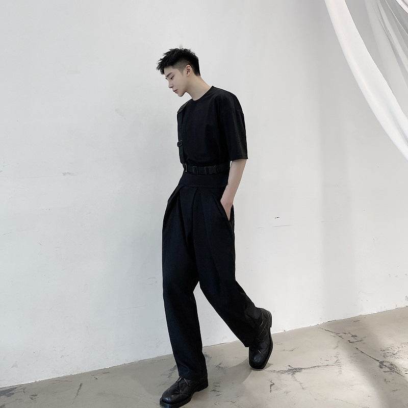 Men's High Waist Harem Trousers - Stylish Cotton Comfort, Urban Chic - Buy Center