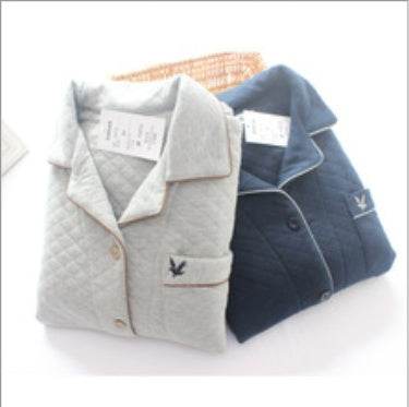 Men's Cotton Air Pajamas - Stylish V-Neck Cardigan for Comfort - Buy Center