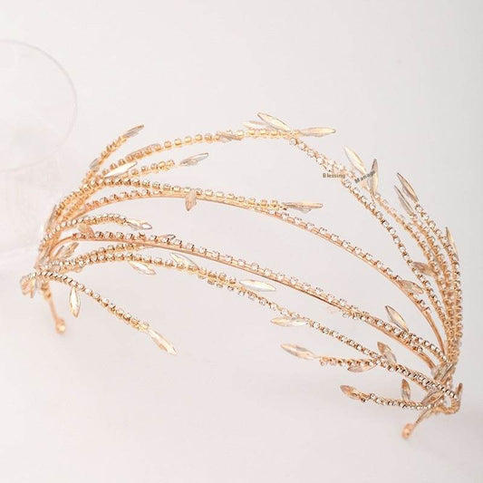 Elegant Golden Alloy Double Mesh Headband - Fashion-Forward Hair Accessory - Buy Center