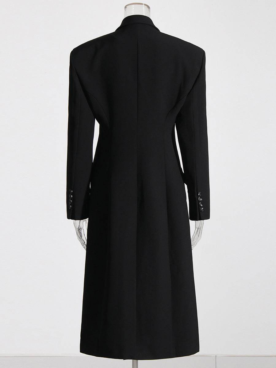 Buycenter Elegant Black Trench Coat - Women's Fashionable Outerwear - Buy Center