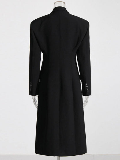 Buycenter Elegant Black Trench Coat - Women's Fashionable Outerwear - Buy Center
