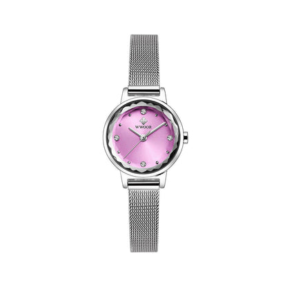 Fashion Simple Women's Quartz Watch - Trendy Mesh Strap & Round Dial - Buy Center
