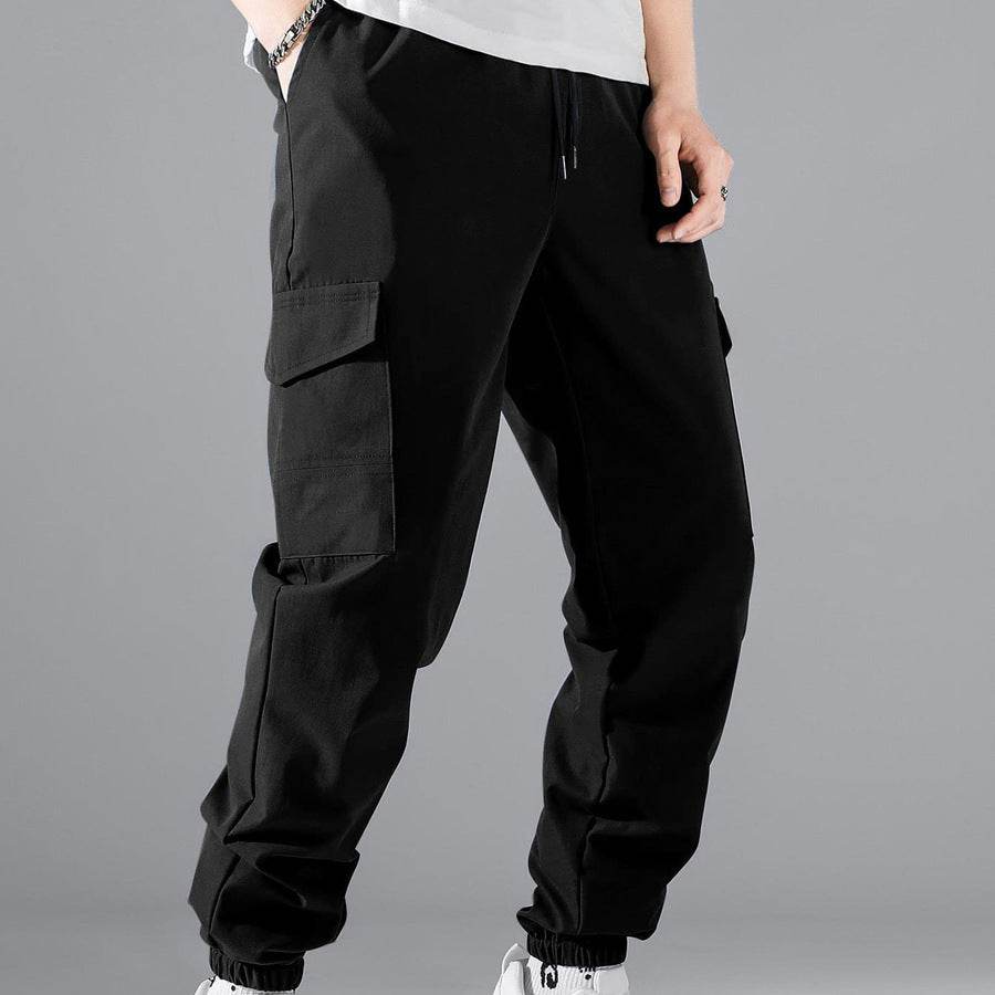Men's Multi-Pocket Workwear Pants - Casual Straight Fit, Durable & Stylish - Buy Center