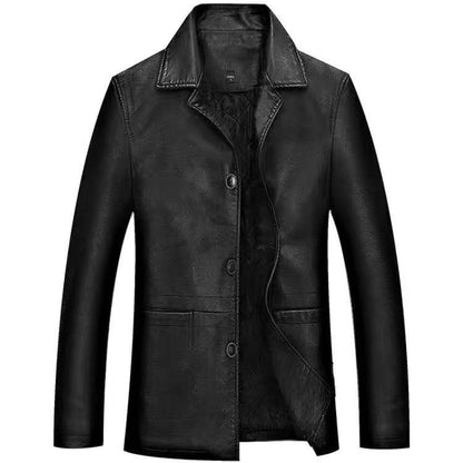 Autumn Leather Jacket for Young & Middle-aged - Stylish Korean Design - Buy Center