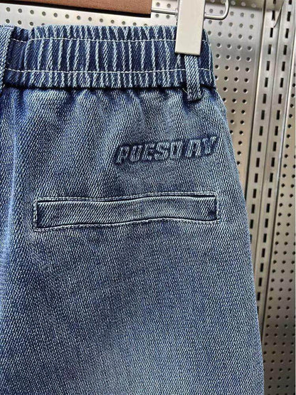 Men's Loose-Fit Tapered Jeans - Comfortable Cotton Trousers for Autumn - Buy Center