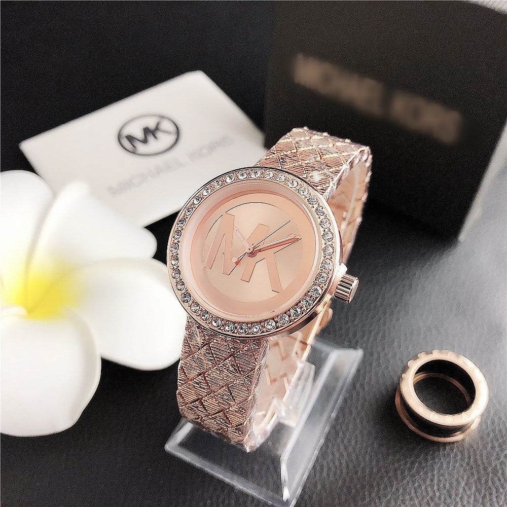 Elegant Diamond Quartz Watch for Women - Stylish Stainless Steel Band - Buy Center