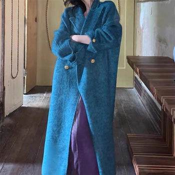 Buycenter Women's Long Reversible Cashmere Coat - Stylish & Comfortable - Buy Center
