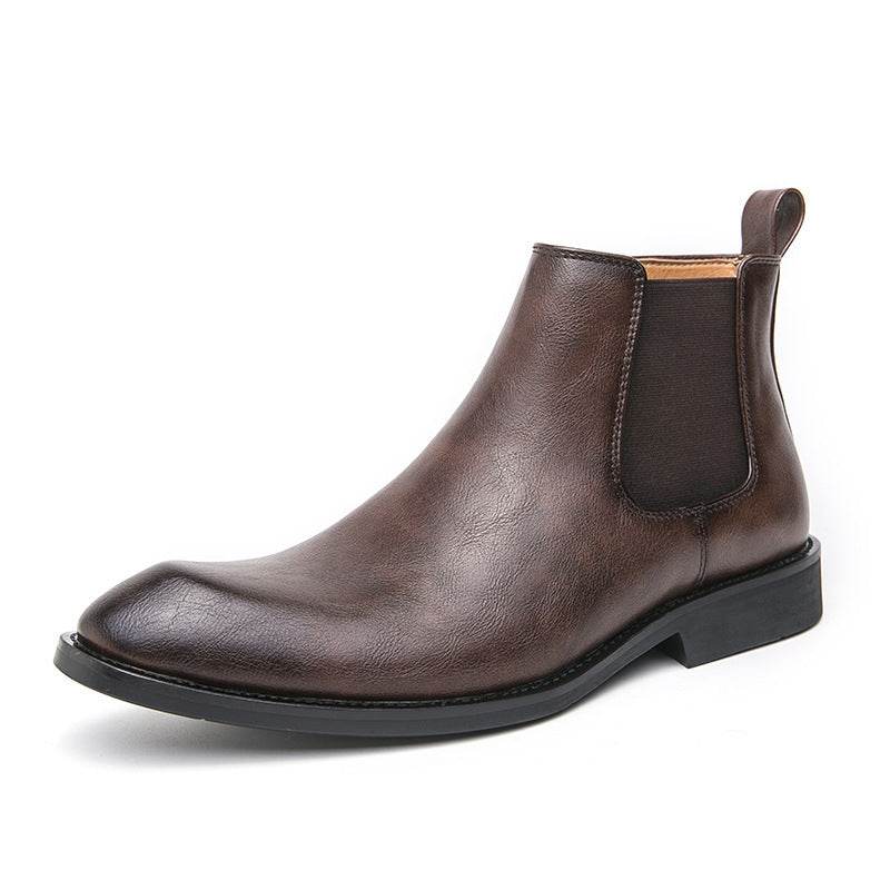 Retro Plus Size Short Boots for Men - Casual Fashion in Black & Brown - Buy Center