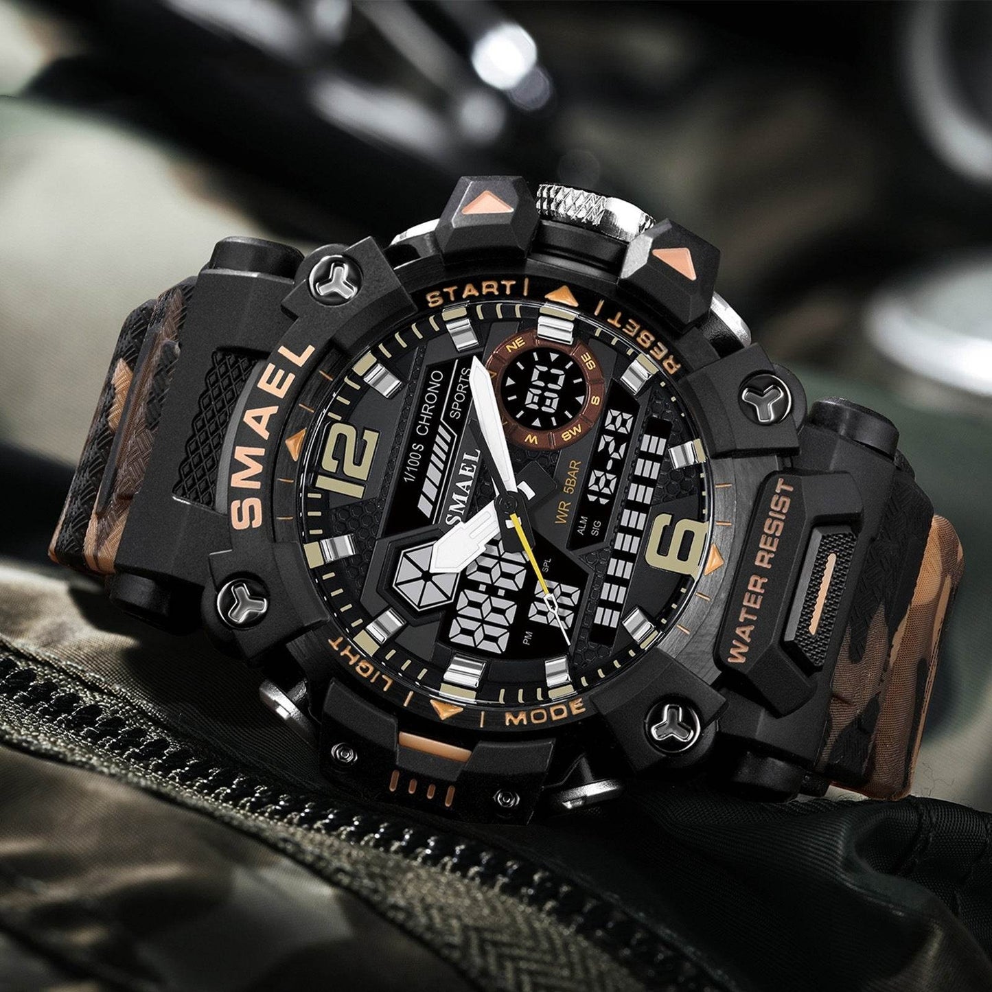 Tactical Camouflage Alloy Watch - Luminous & Waterproof Outdoor Accessory - Buy Center