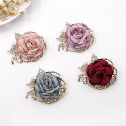 Elegant Fabric Roses Flower Brooch - Stylish Floral Accessory for 2025 - Buy Center