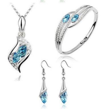 Angel Elf Jewelry Set - Austria Crystal Necklace, Earrings, & Bracelet - Buy Center
