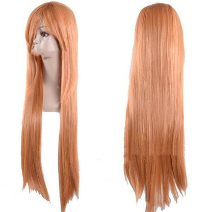 Long Straight Anime Wig - 80cm Human Hair, Heat-Resistant, Stylish Look - Buy Center
