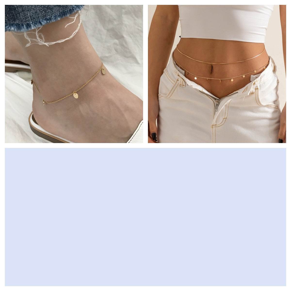 Buy Center Transparent Rhinestone Waist Chain - Stylish Body Jewelry - Buy Center