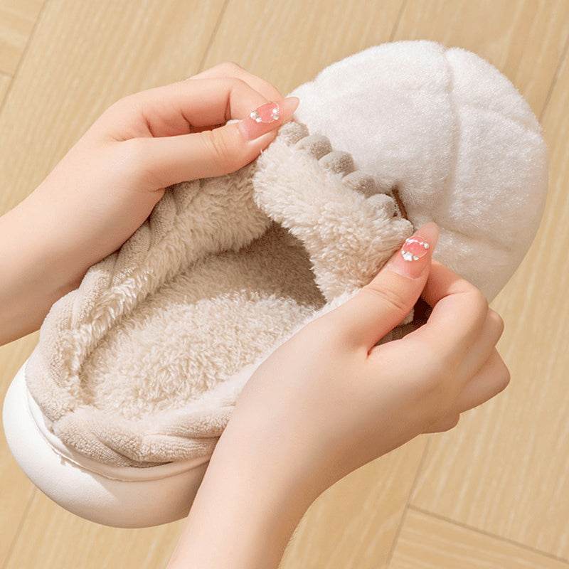 Men's Rhombic Plush Slippers - Winter Warm, Non-Slip Comfort Shoes - Buy Center