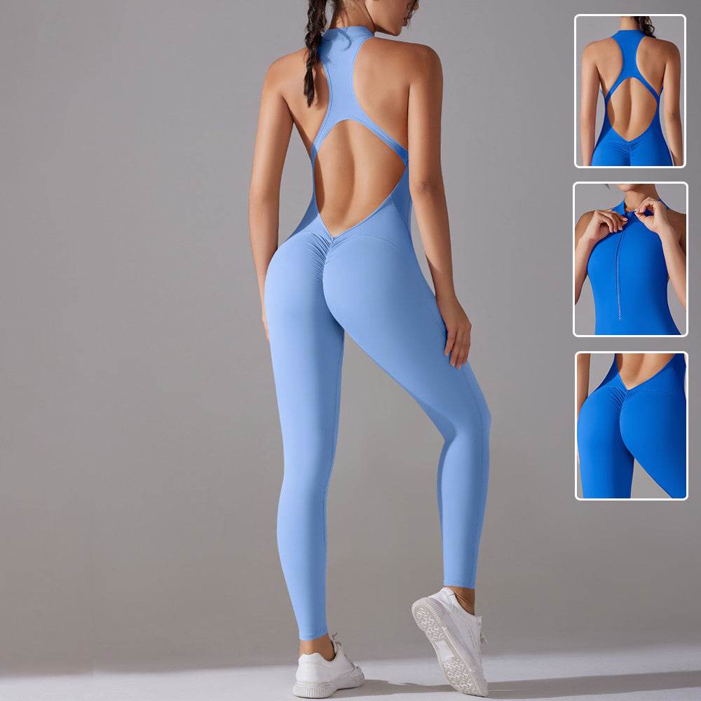 Solid Beauty Long Pants Jumpsuit - Breathable Slim Fit for Every Season - Buy Center