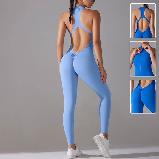 Solid Beauty Long Pants Jumpsuit - Breathable Slim Fit for Every Season - Buy Center