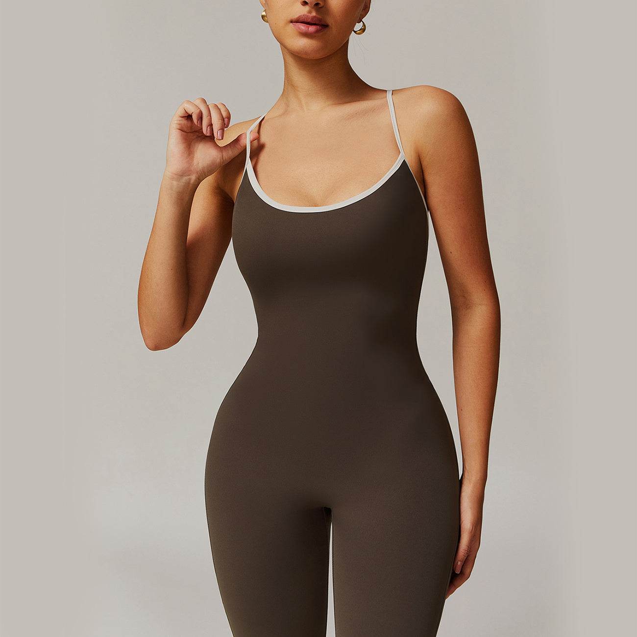 Solid Beauty Long Pants Jumpsuit - Stylish Breathable Bodysuit for Women - Buy Center