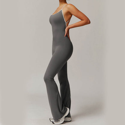 Solid Beauty Long Pants Jumpsuit - Stylish Breathable Bodysuit for Women - Buy Center