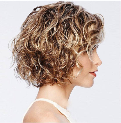 Ladies Short Volume Mixed Fluffy Wig - Lightweight Synthetic Hair Piece - Buy Center