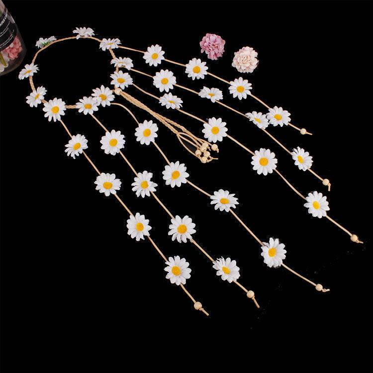 Bohemian Sun Flower Hair Band - Handmade Daisy Garland Accessory - Buy Center