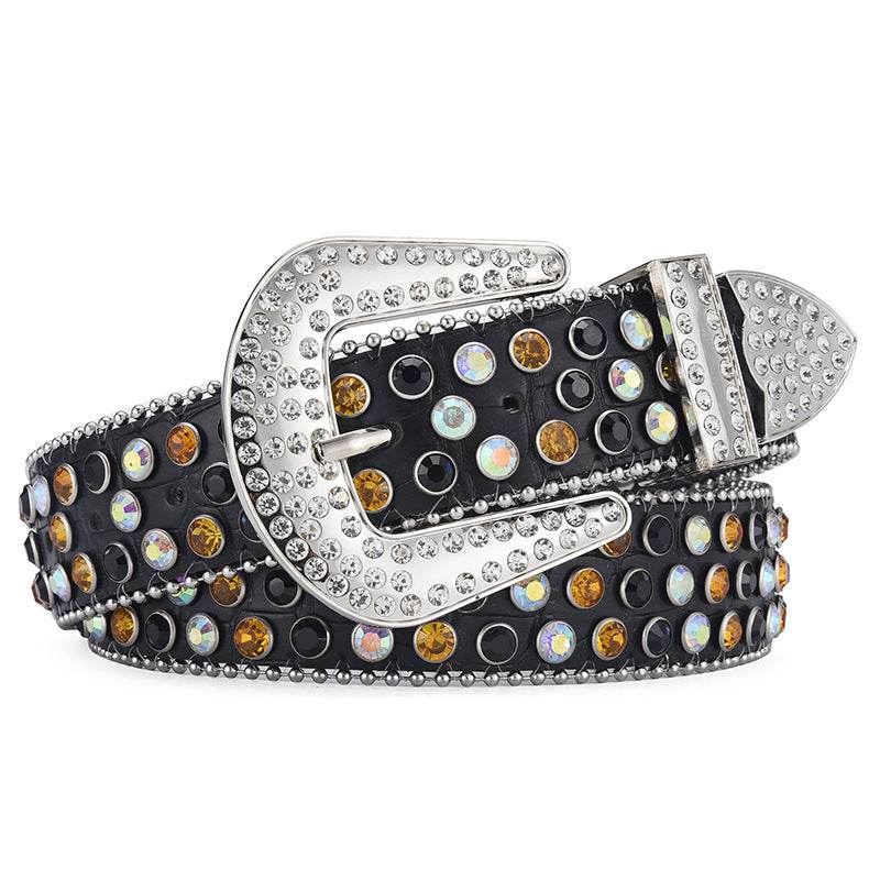 Men Women Alloy Punk Rock Rivet Belt - Stylish & Durable Fashion Accessory - Buy Center