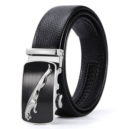 Men's Automatic Leather Buckle Belt - Premium Stylish Business Accessory - Buy Center