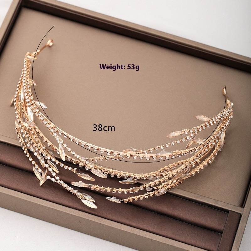 Elegant Golden Alloy Double Mesh Headband - Fashion-Forward Hair Accessory - Buy Center