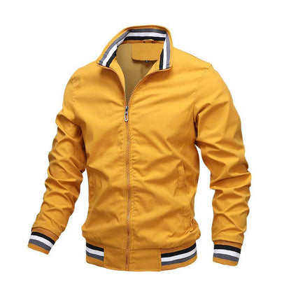 Buycenter Men's Sports Jacket - Simple Fit, Stand-Up Collar, Zipper Style - Buy Center