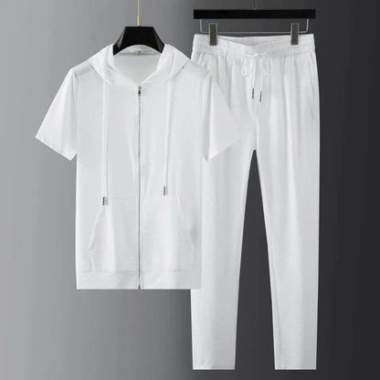 Men's Lightweight Short Sleeve Pajama Set - Stylish & Comfortable Two-Piece - Buy Center