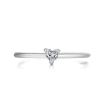 Elegant Heart-Shaped Women's Ring - Gold Plated with Sparkling Zircon - Buy Center