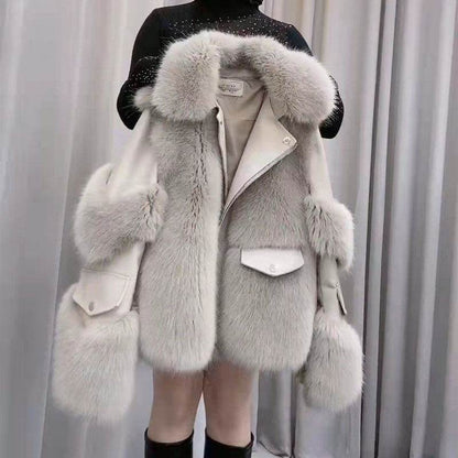 Haining Women's Fur Coat - Stylish Artificial Fur with Pockets 2025 - Buy Center