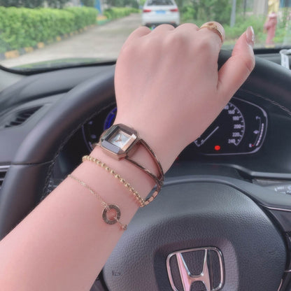 Buy Center Women's Retro Square Bracelet Watch - Japanese Quartz, Waterproof - Buy Center