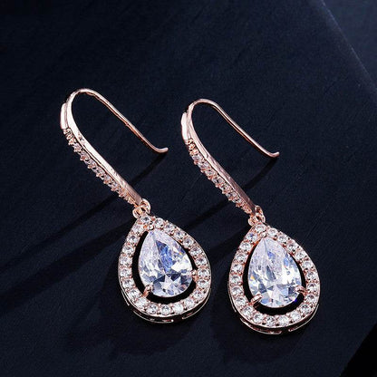 Buycenter Zircon Drop-shaped Earrings - Fashion Pearls Jewelry for Women - Buy Center
