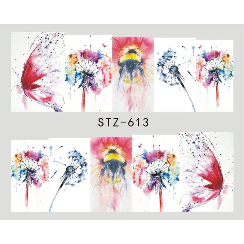 Butterfly Flower Nail Art Stickers - DIY Water Transfer Decals for Manicures - Buy Center