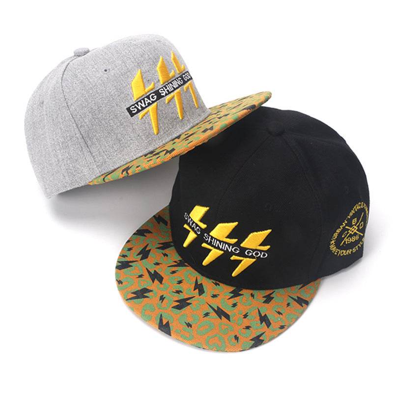 Buycenter Embroidered Lightning Visor Cap - Unisex Hip Hop Style - Buy Center