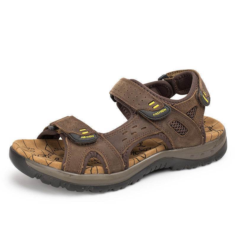 Buycenter Men's Velcro Beach Sandals - Casual Open Toe Design - Buy Center