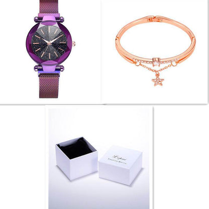 Buycenter Star Watch - Fashion Quartz Stainless Steel with 2 Bracelets - Buy Center