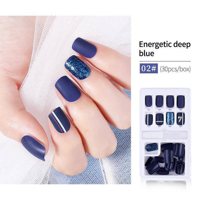 30pcs Detachable False Nail Tips Set - Stylish Full Cover Short Nails - Buy Center