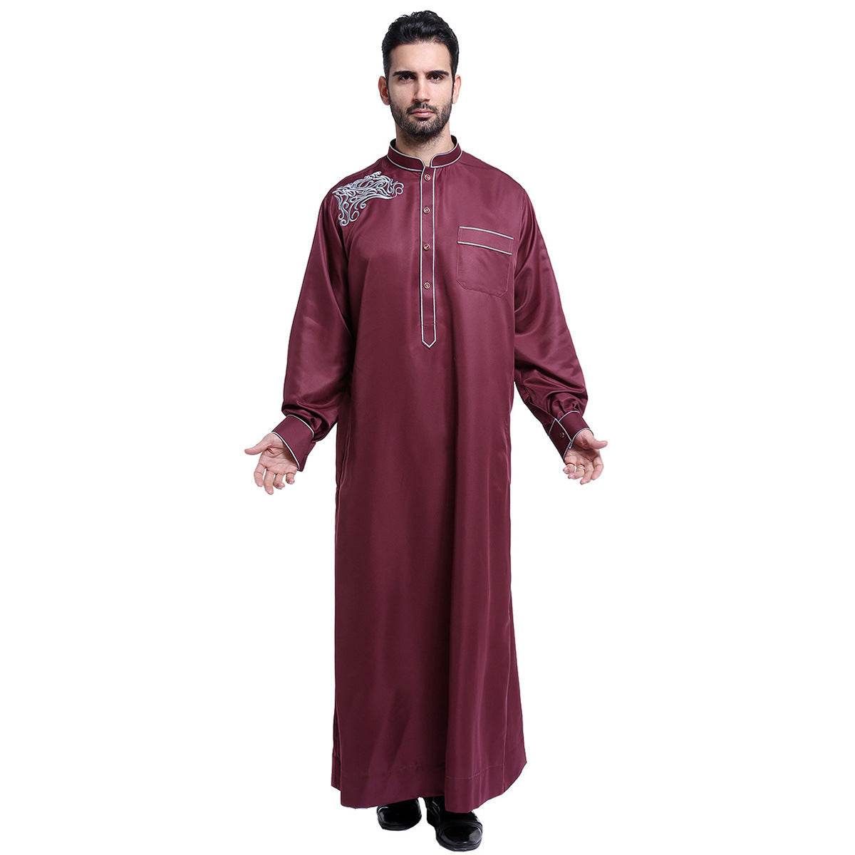 Stylish Arab Men's Robe - Comfortable Polyester Fabric for Any Occasion - Buy Center