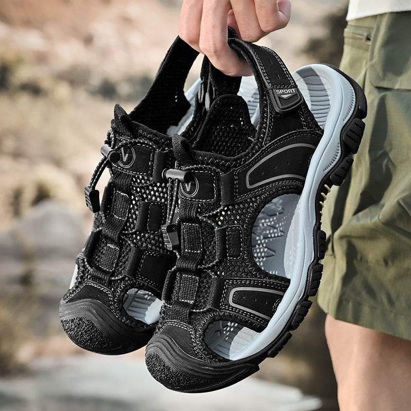 Men's Breathable Sandals - Soft Bottom, Anti-Collision Toe Cap Comfort - Buy Center