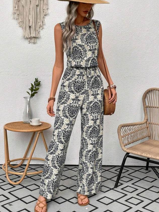 Buycenter Casual Straight Leg Jumpsuit - Bohemian Style, Plus Sizes Available - Buy Center