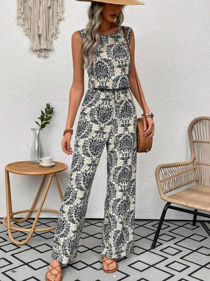 Buycenter Casual Straight Leg Jumpsuit - Bohemian Style, Plus Sizes Available - Buy Center