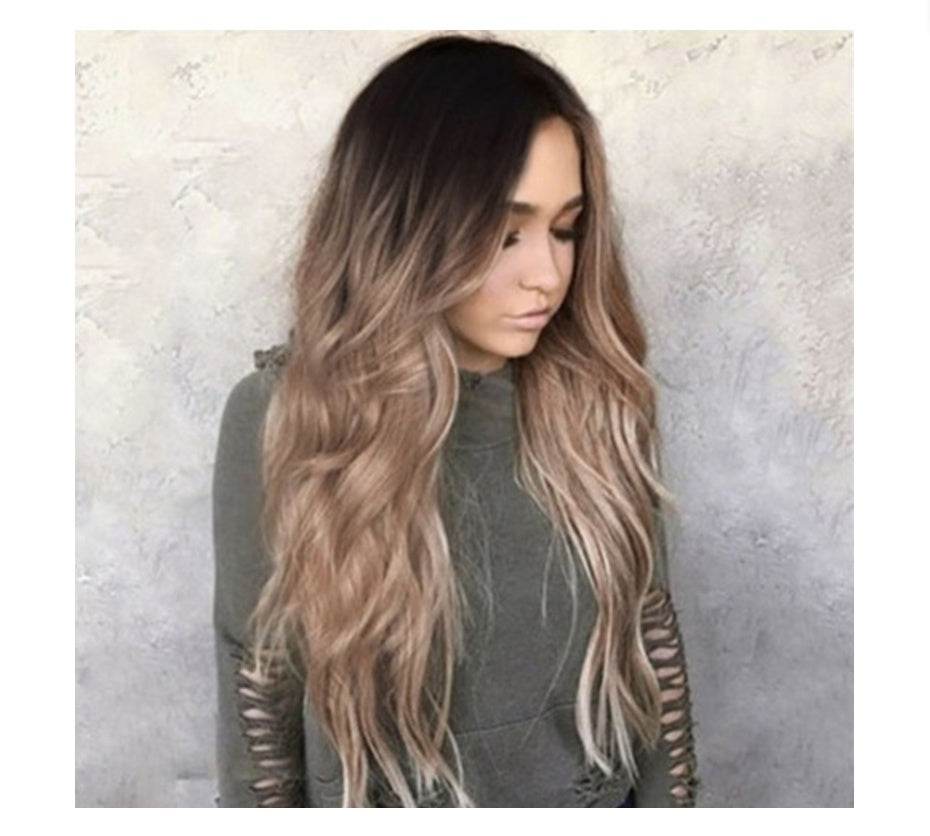 Elegant Gradient Long Curly Synthetic Wigs - Premium European & American Style - Buy Center