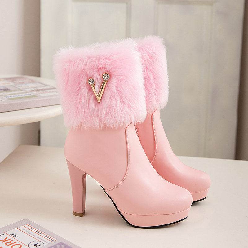 Chunky Heel Short Boots for Women - Stylish Autumn & Winter Booties - Buy Center