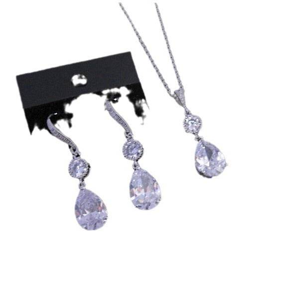 Buycenter Minimalistic Water Drops Jewelry Set - Necklace & Earrings - Buy Center