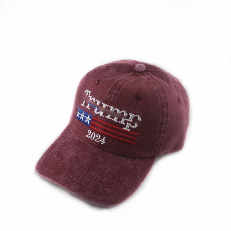 2024 American Election Baseball Cap - Washed Cotton Truck Driver Hat - Buy Center